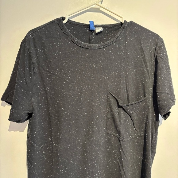 H&M Divided T Shirt  Black with White Dots Medium Mens - Picture 3 of 6
